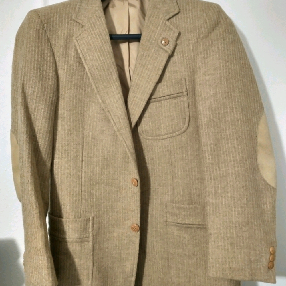 College Roe Tan Wool Blazer